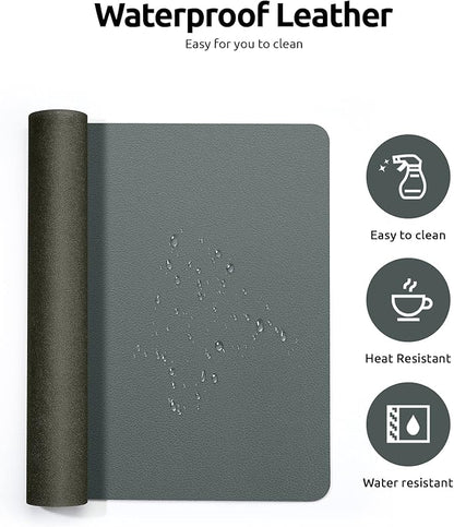 YSAGi Leather Desk Pad Protector, Office Desk Mat, Large Mouse Pad, Non-Slip PU - Image 4