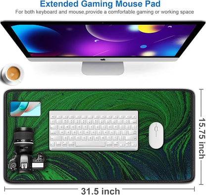 Large Mouse Pad, 31.5x15.7 inch Large Extended Computer Keyboard Mouse Mat - Image 2
