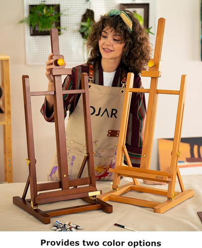 DJAR H- Frame Tabletop Painting Easel, Adjustable Solid Beech Wood Desktop Art - Image 4