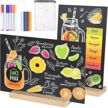 BOUBONI 2 Pack Small Chalkboard Signs by Bringsparkletoeverydaylife