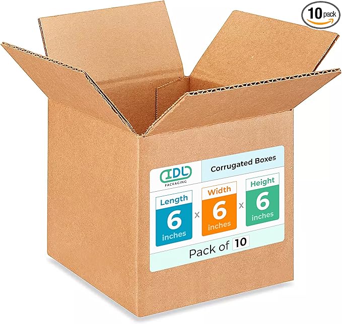 Small Cube Moving & Shipping Boxes 6x6x6 inches by IDLPackaging
