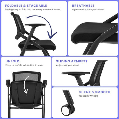 30 Pack Stackable Conference Room Chairs - Image 5