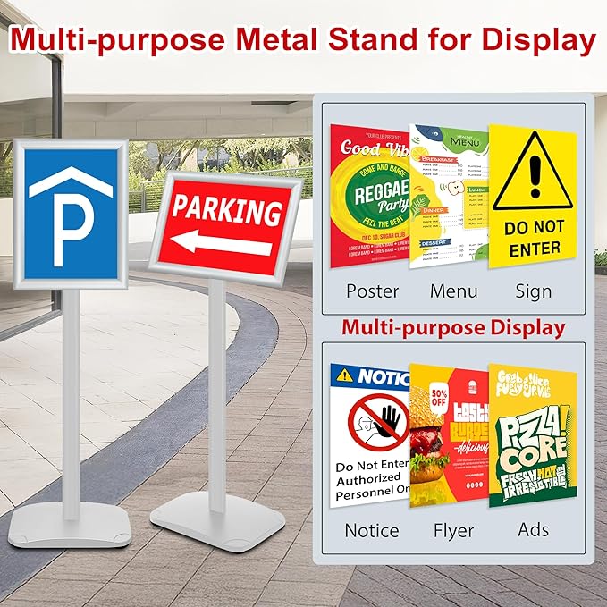 VAIIGO Heavy Duty Standing Sign Holder 8.5x11 Inch - Image 6