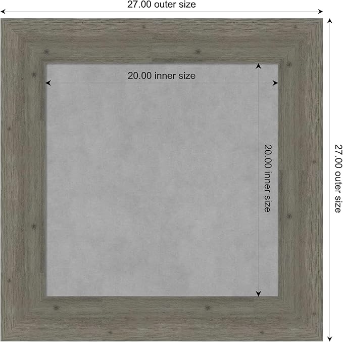 Amanti Art Grey Framed Magnetic Board 27x27 Medium Vision Board - Image 4