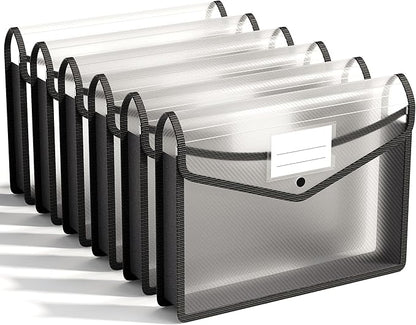 ABC life 6 Pack Plastic Expanding File Folder, Folders by ABClife