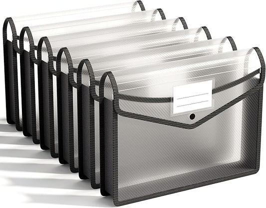 ABC life 6 Pack Plastic Expanding File Folder, Folders by ABClife