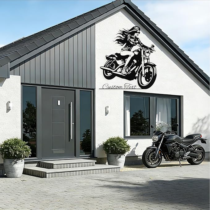 Custom Motorcycle Metal Sign Personalized Biker Name Sign Motorcycle Wall Art - Image 8