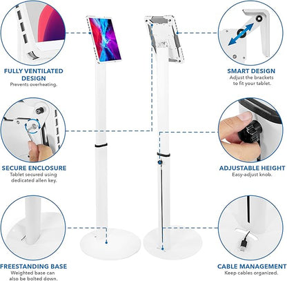 Mount-It! Anti-Theft Universal Tablet Kiosk Stand, Fits iPad Pro, Galaxy Tab - Image 3