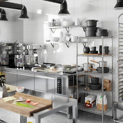 Regal Altair 18" Deep x 24" Wide x 64" Height Wire Shelving Kit | 5-Tier | NSF - Image 6