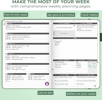 Clever Fox Planner Large – Undated Weekly & Monthly Planner - Image 6