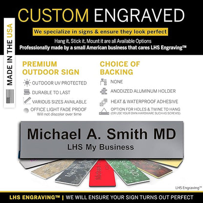 Personalized Name Plate with Choice of Mounting Holders - Image 2