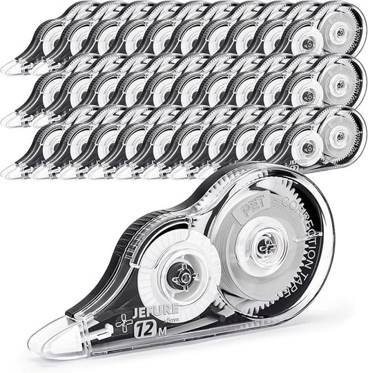 JEFURE 30 Pcs Correction Tape, 39.37 Ft White Wrong Out Tear-Resistant Bulk by JEFURE