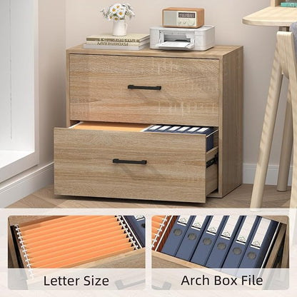 FATIGOS 2 Drawer Lateral File Cabinets, Wooden File Cabinets - Image 4