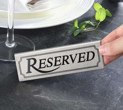 New Star Foodservice Stainless Steel Table Tent Sign, 4 by 1.5-Inch) - Image 6