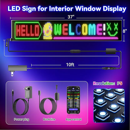 Large Programmable LED Sign, P5 Resolution Indoor Store LED Sign, - Image 3