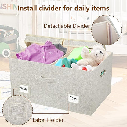 Graciadeco 75 Quarts Extra Large Decorative Storage Bins - Image 6