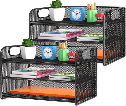 samstar 2 Pack 3 Tier Letter Tray Paper Organizer by Samstar