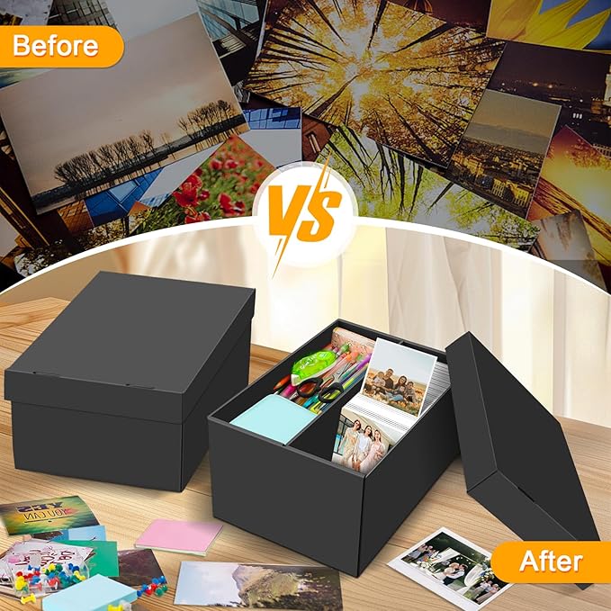 REAQUE 4 Pack Photo Storage Boxes - Image 4
