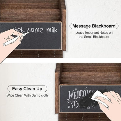 Lwenki Mail and Key Holder – Wall Mount Key Hanger - Image 5