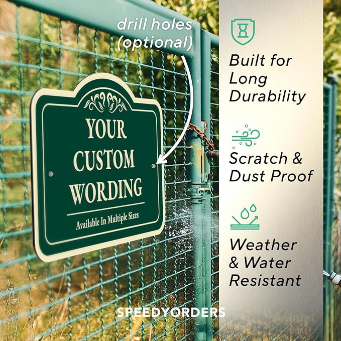 Custom Decorative Outdoor Aluminum Signs, Personalized Driveway Signs, - Image 6