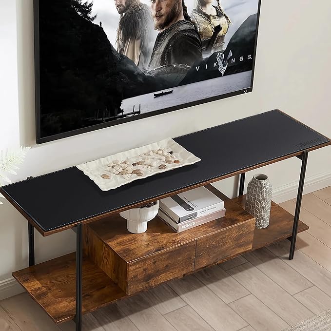 CENNBIE Console Table Cover, Leather Sofa Table Cover, Narrow Console Table - Image 5