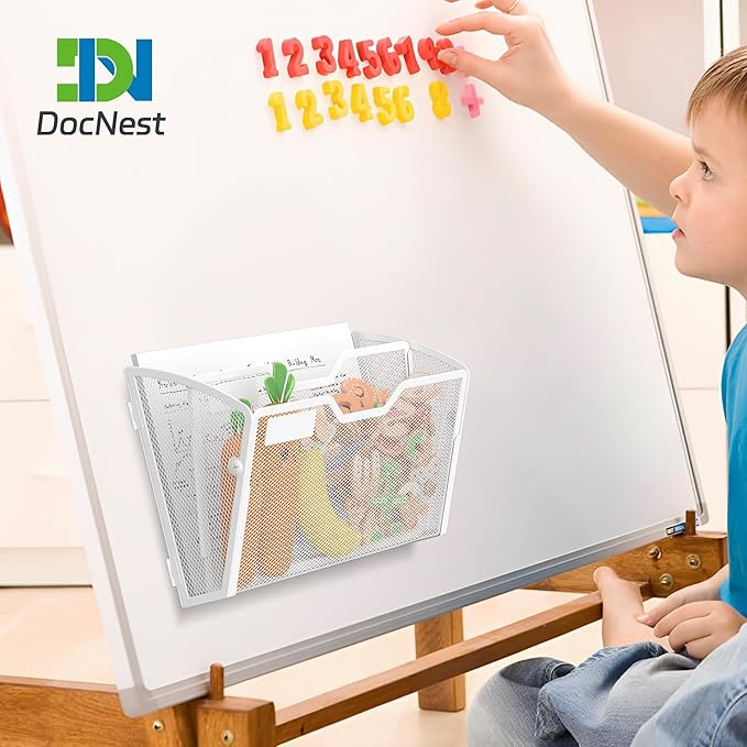 Docnest 2 Tier 3 Pack Magnetic Wall Mounted File Holders, Mesh Letter Organizer - Image 7
