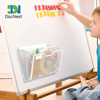 Docnest 2 Tier 3 Pack Magnetic Wall Mounted File Holders, Mesh Letter Organizer - Image 7