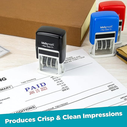 MaxMark Self-Inking Rubber Date Office Stamp - Image 4