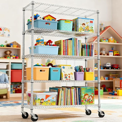 M MZG 5 Tiers Shelf 1750 lbs Steel Storage Shelving Utility Shelving Unit Steel - Image 5