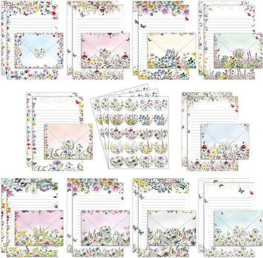 TaoBary 160 Pcs Stationery Paper Set 50 Double Sided Stationery Papers by TaoBary