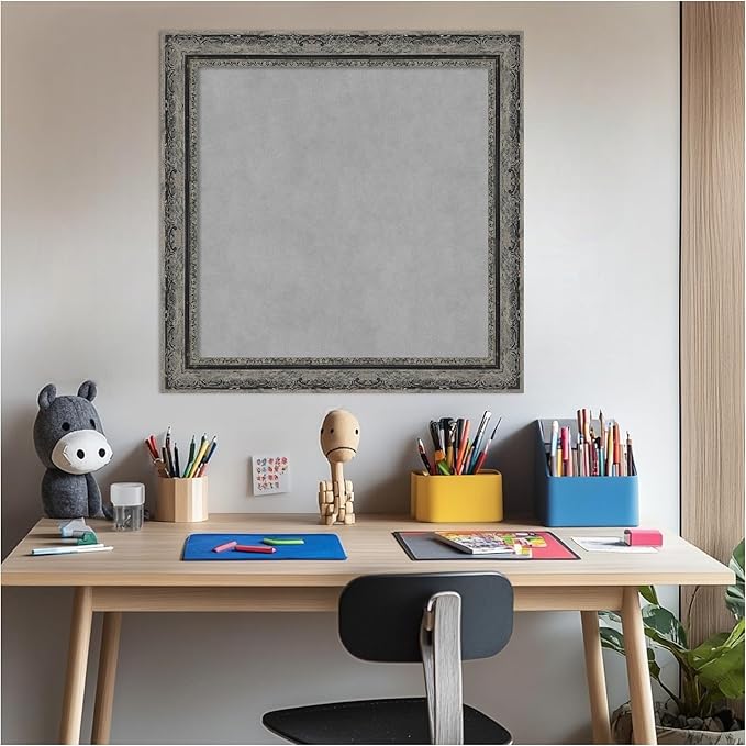 Amanti Art Black Framed Magnetic Board 24x24 Medium Vision Board - Image 5