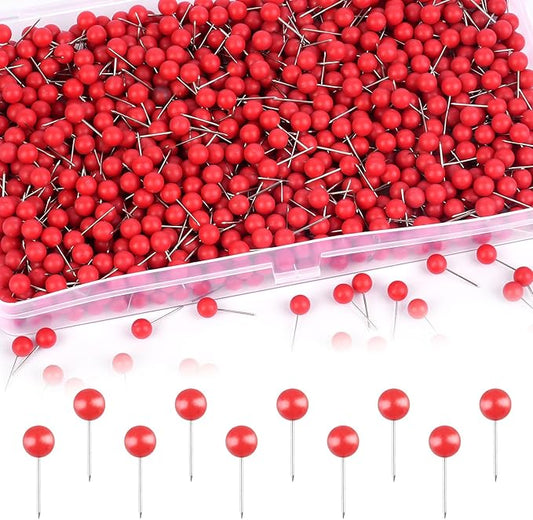 1000 Pcs Multi-Color Push Pins, Map Pins by Unknown