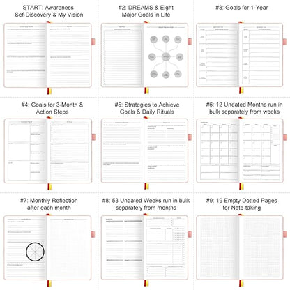 Undated Luxurious Weekly & Monthly Planner to Increase Productivity Hit Your - Image 5