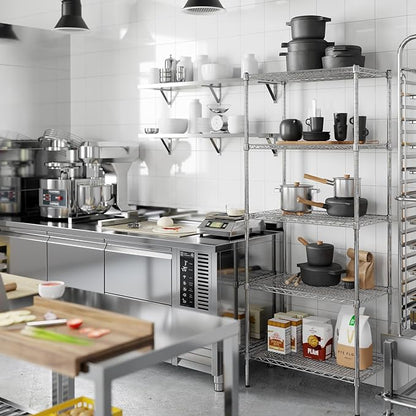 Regal Altair 18" Deep x 30" Wide x 74" Height Wire Shelving Kit | 5-Tier | NSF - Image 6