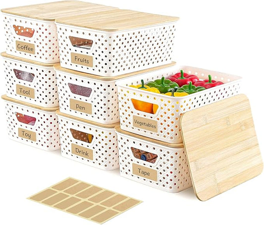 AntStep 8 Pack Plastic Storage Bins by Unknown
