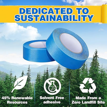 Aheroi Painters Masking Tape, 120℃/24 Rolls Blue Painting Tape Automotive - Image 9