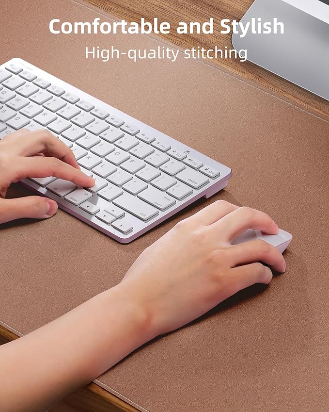 Large Desk Mat - 48" x 17"Leather Desk Pad Protector, Office Desk Mat, Non-Slip - Image 3