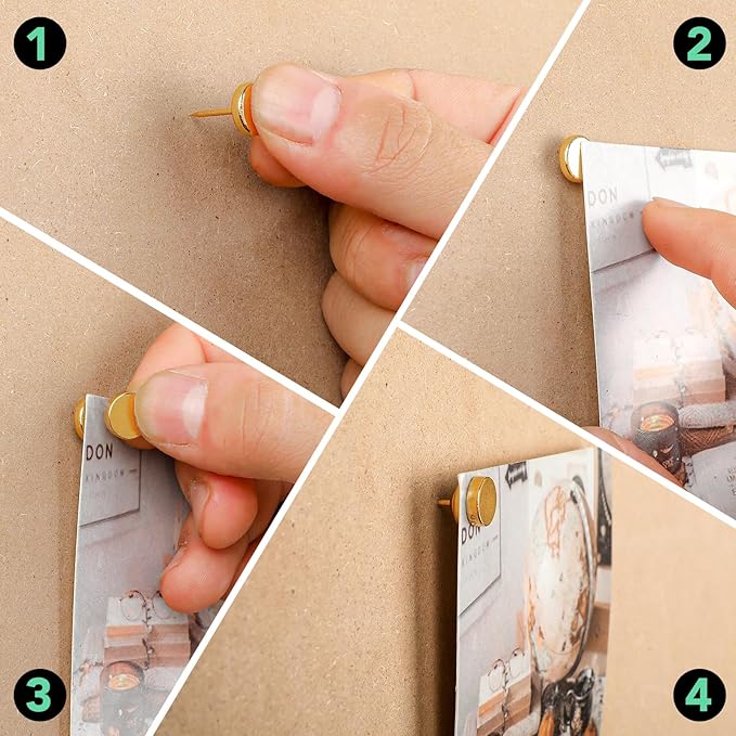 E BAVITE 80 Set Magnetic Push Pins, Flat Push Pin, Magnetic Thumb Tacks - Image 3
