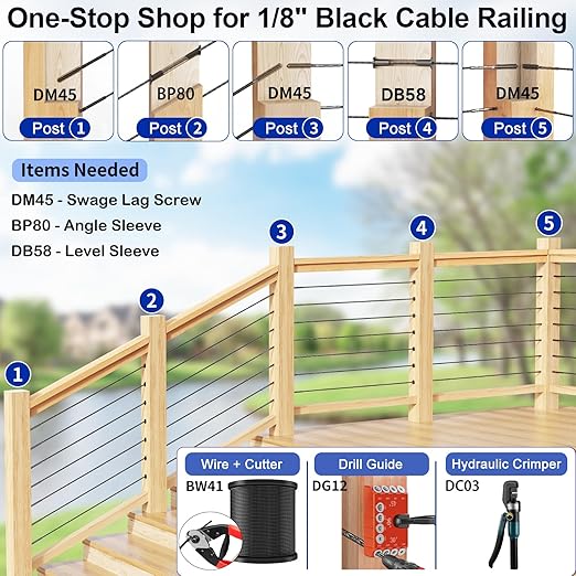 50 Pack Cable Railing Protector Sleeves - Image 7