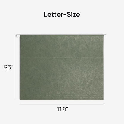 Smead Hanging File Folder, 1/5-Cut Adjustable Tab, Letter Size, Standard Green - Image 2