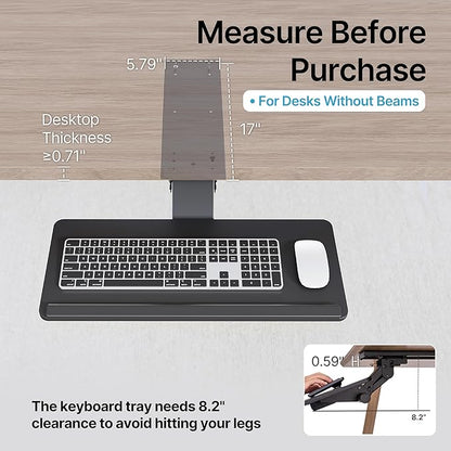 PEGZONE Keyboard Tray Under Desk - Image 3