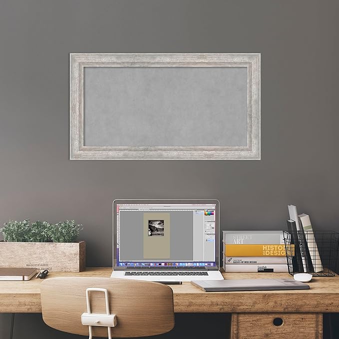 Amanti Art Silver Framed Magnetic Board 15x27 Small Vision Board - Image 6