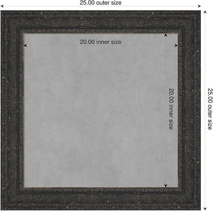 Amanti Art Black Framed Magnetic Board 25x25 Medium Vision Board - Image 2