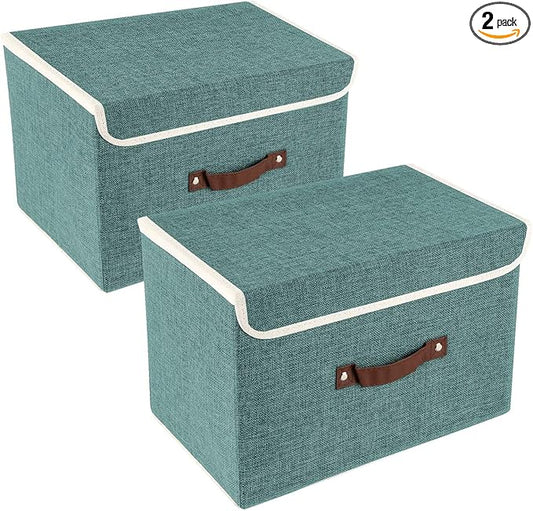 TYEERS Collapsible Storage Boxes, Washable Fabric Storage Bins by StorageOrganization