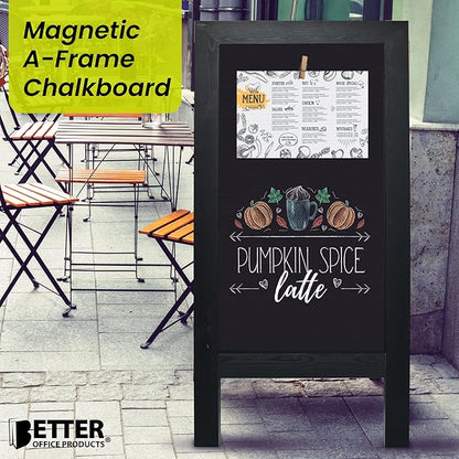Better Office Products Magnetic A-Frame Chalkboard Sign, Extra Large 20" x 40" - Image 2