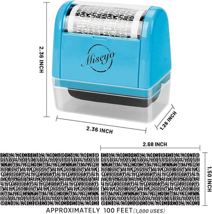 Miseyo Wide Identity Theft Protection Roller Stamp Set - Image 2