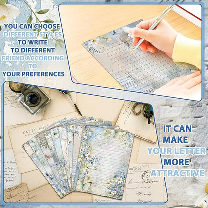 TaoBary 160 Pcs Stationery Paper Set 50 Double Sided Stationery Papers - Image 5