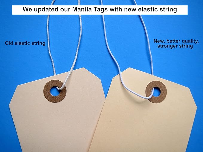 Manila Tags With Elastic String - Image 2