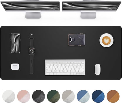Leather Desk Protector, Large Mouse Pad, Non-Slip Blotter, Waterproof Writing by AFIING