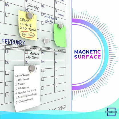Glass Whiteboard Calendar 34x46” Quarterly Planner White Board Dry Erase Board - Image 6